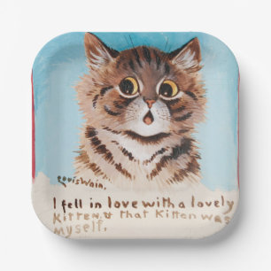Ich bin in Liebe mit einem netten Kitten (ich selb Pappteller
