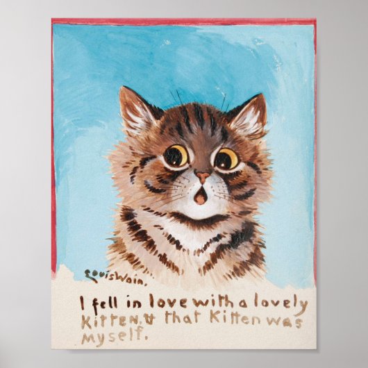 Ich bin in Liebe mit einem netten Kitten (ich selb Poster (Vorne)