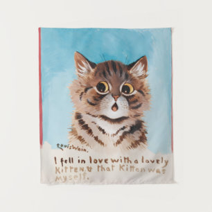 Ich bin in Liebe mit einem netten Kitten (ich selb Wandteppich