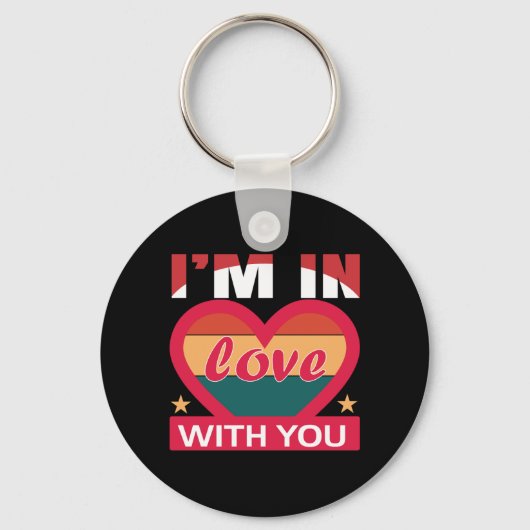Ich bin in Liebe mit Ihnen Valentine Schlüsselanhänger (Vorderseite)