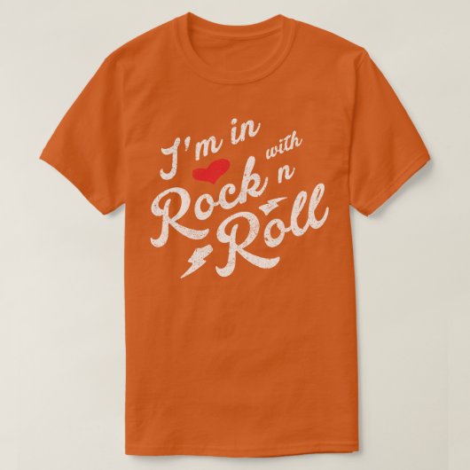 Ich bin in Liebe mit Rock and Roll T-Shirt (Design vorne)