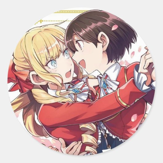 Ich bin in Liebe mit The Villainess | WataOshi Runder Aufkleber (Vorderseite)