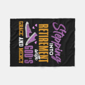 Ich bin in mein Ruhestand getreten, mit Gottes Gna Fleecedecke (Vorderseite (Horizontal))