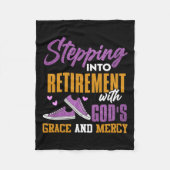 Ich bin in mein Ruhestand getreten, mit Gottes Gna Fleecedecke (Vorderseite)