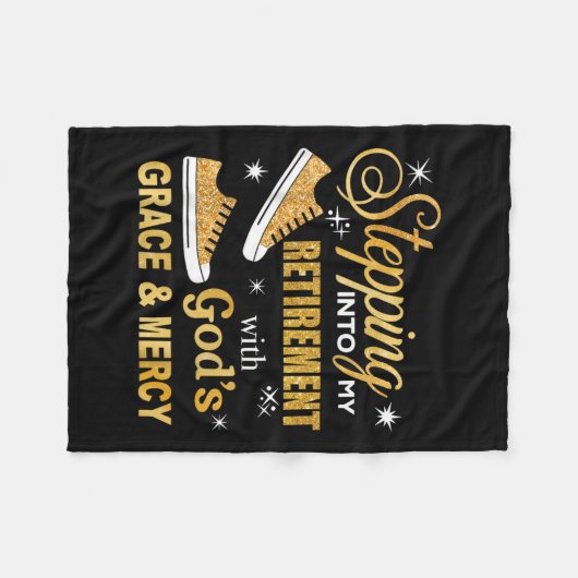 Ich bin in mein Ruhestand getreten, mit Gottes Gna Fleecedecke (Vorderseite (Horizontal))