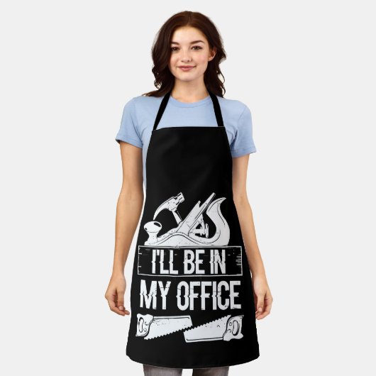 Ich bin in meinem Büro Funny Handyman Woodworking Schürze (Getragen)