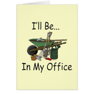 Ich bin in meinem Büro-Garten