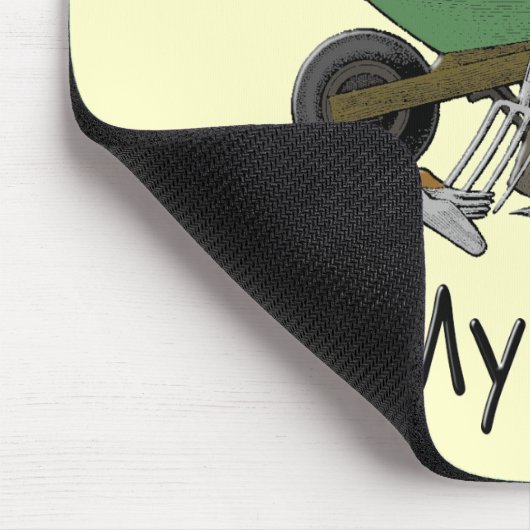 Ich bin in meinem Bürogarten Mousepad (Ecke)