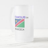 Ich bin in NAMIBIA berühmt Mattglas Bierglas (Vorderseite Links)