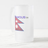 Ich bin in NEPAL berühmt Mattglas Bierglas (Vorderseite Links)