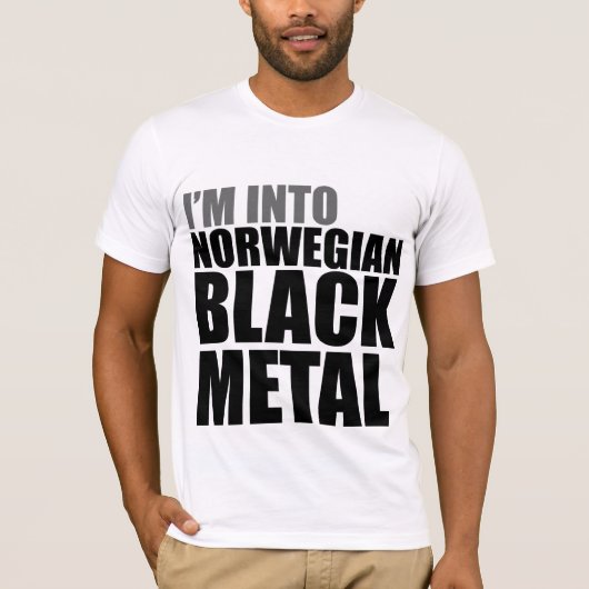 Ich bin in norwegisches schwarzes Metall T-Shirt (Vorderseite)