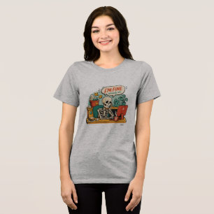 Ich bin in Ordnung Skelett T-Shirt Tri-Blend Shirt