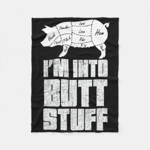 Ich bin in Pork Hintern Stuff - Funny Grillen Gril Fleecedecke