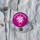 Ich bin in Rosa geimpft worden Button (Beispiel)