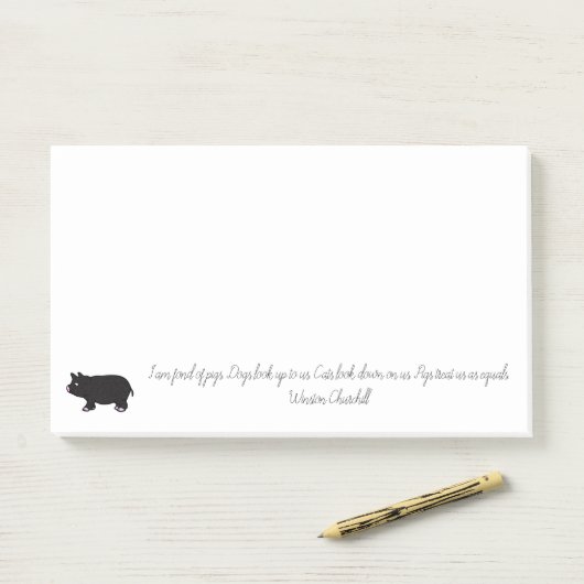 Ich bin in Schweine vernarrt Post-it Klebezettel (Auf Schreibtisch)