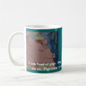 Ich bin in Schweine vernarrt. Winston- Kaffeetasse (Links)