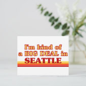Ich bin in Seattle ein ziemlich großes Geschäft Postkarte (Stehend Vorderseite)