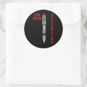 Ich bin in Slickline, Wireline-Aufkleber, Ölfeld,  Runder Aufkleber (Tasche)