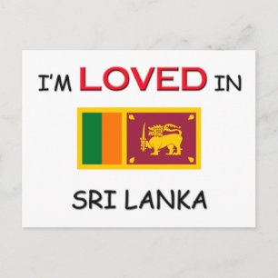 Ich bin in SRI LANKA geliebt Postkarte