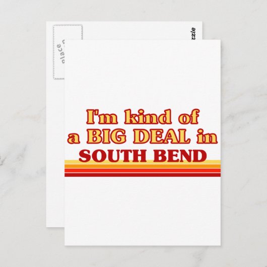 Ich bin in Südbend ein gutes Geschäft Postkarte (Vorne/Hinten)