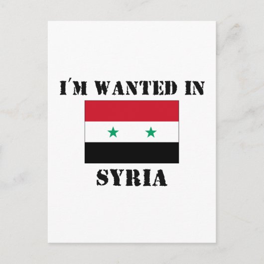Ich bin in Syrien Gewollt Postkarte (Vorderseite)