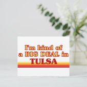 Ich bin in Tulsa ein großes Geschäft Postkarte (Stehend Vorderseite)