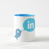 "Ich bin #in" - Twitter u. LinkedIn Tasse (Zentrum)