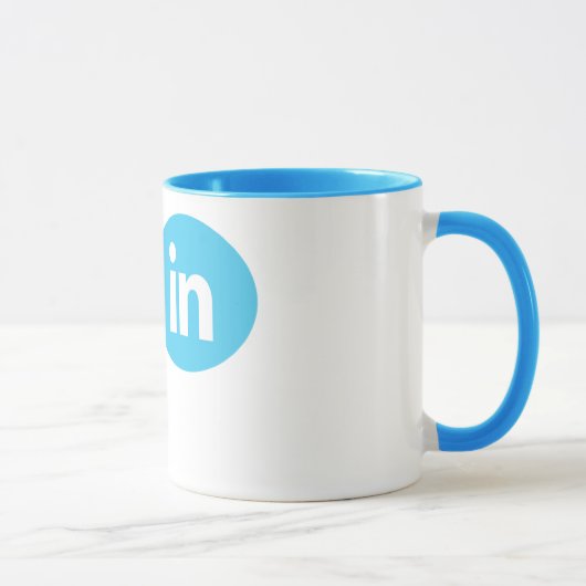 "Ich bin #in" - Twitter u. LinkedIn Tasse (Rechts)
