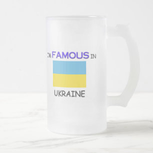 Ich bin in UKRAINE berühmt Mattglas Bierglas