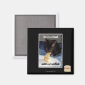 Ich bin in unserem Bett Magnet (Vorderseite/Rückseite)