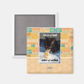 Ich bin in unserem Bett Magnet (Vorderseite/Rückseite)