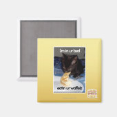 Ich bin in unserem Bett Magnet (Vorderseite/Rückseite)