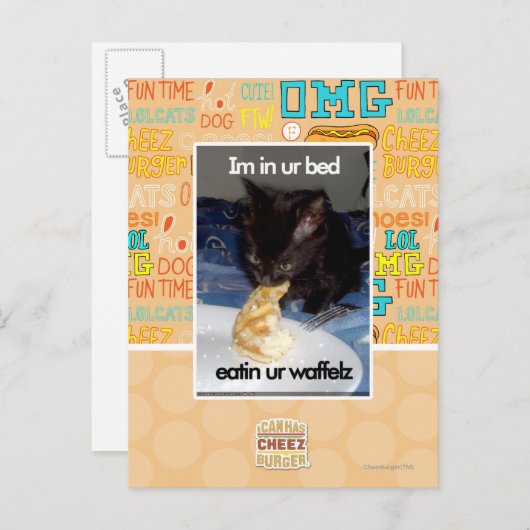 Ich bin in unserem Bett Postkarte (Vorne/Hinten)