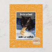 Ich bin in unserem Bett Postkarte (Vorderseite)