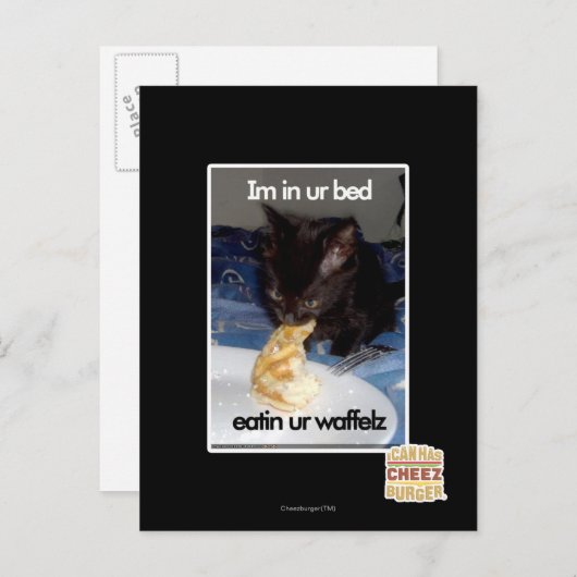 Ich bin in unserem Bett Postkarte (Vorne/Hinten)