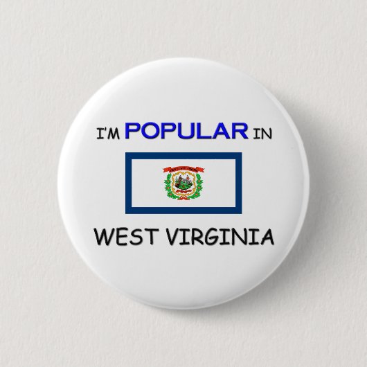 Ich bin in WEST VIRGINIA populär Button (Vorderseite)