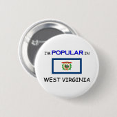 Ich bin in WEST VIRGINIA populär Button (Vorne & Hinten)