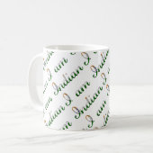 Ich bin indisches Country Pride Typografy Pattern Kaffeetasse (Vorderseite Links)