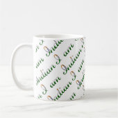Ich bin indisches Country Pride Typografy Pattern Kaffeetasse (Links)