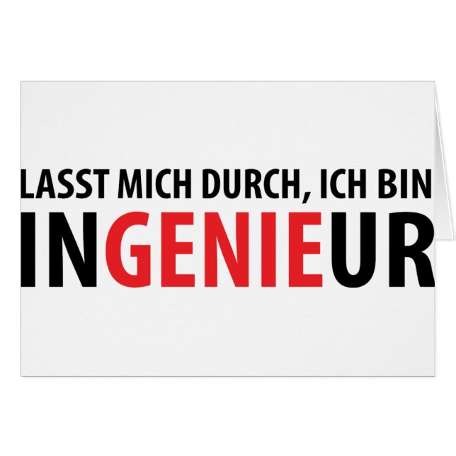 Ich bin Ingenieur (Vorderseite (Horizontal))