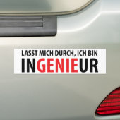 Ich bin Ingenieur Autoaufkleber (Auf Auto)