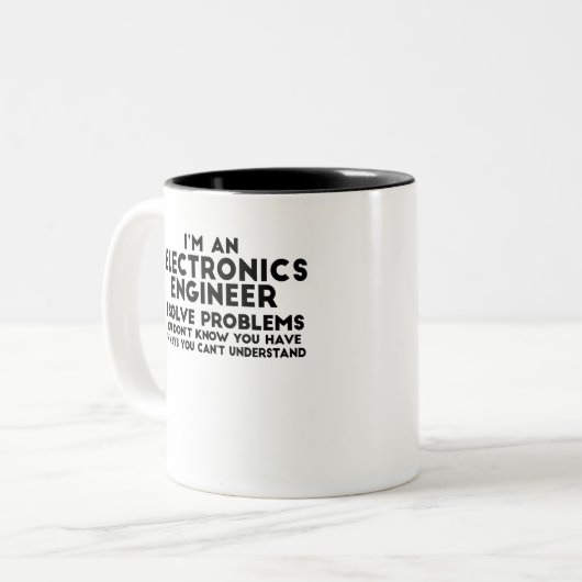 Ich bin Ingenieur für Elektronik, ich löse Problem Zweifarbige Tasse (Vorderseite Links)