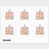 Ich bin Ingenieur für Raumfahrt Quadratischer Aufkleber (Blatt)