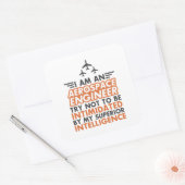 Ich bin Ingenieur für Raumfahrt Quadratischer Aufkleber (Umschlag)