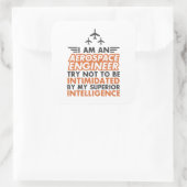 Ich bin Ingenieur für Raumfahrt Quadratischer Aufkleber (Tasche)