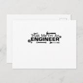 Ich bin Ingenieur , Geschenk für Ingenieur Postkarte (Vorne/Hinten)