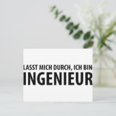 Ich bin Ingenieur Icon Postkarte (Stehend Vorderseite)