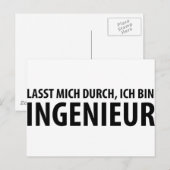 Ich bin Ingenieur Icon Postkarte (Vorne/Hinten)