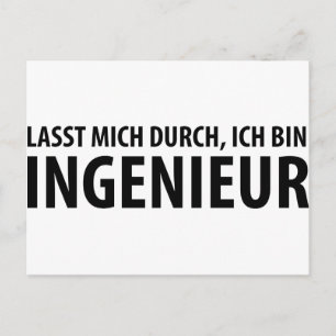 Ich bin Ingenieur Icon Postkarte