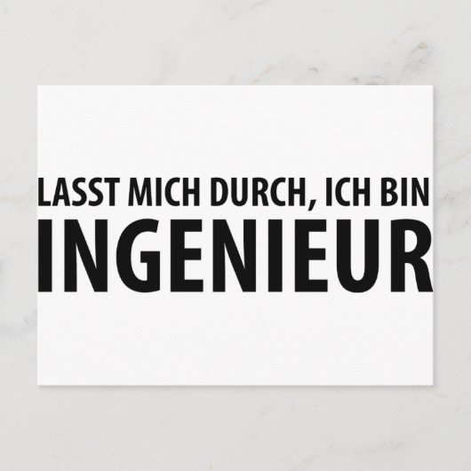 Ich bin Ingenieur Icon Postkarte (Vorderseite)